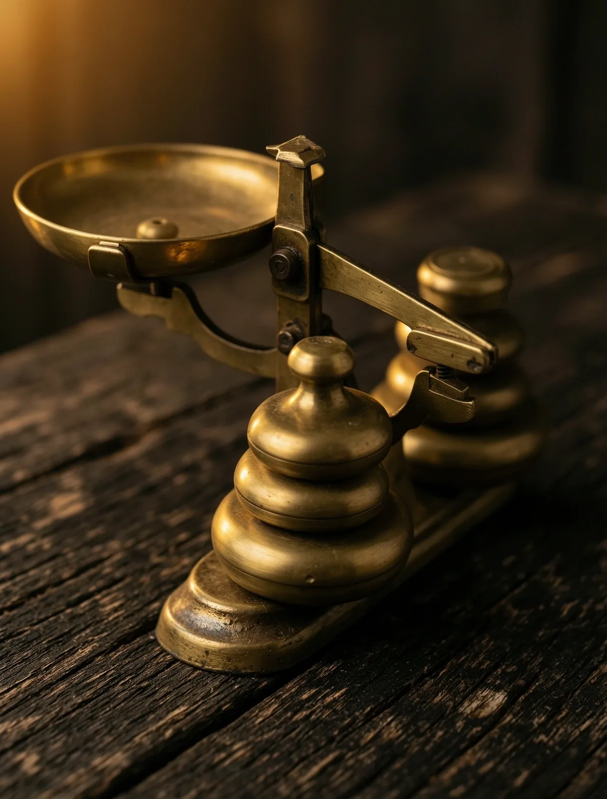 Traditional balance scales